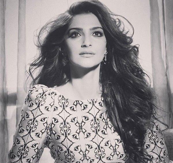 Sonam Kapoor black and white