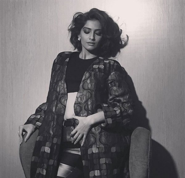 Sonam Kapoor black and white
