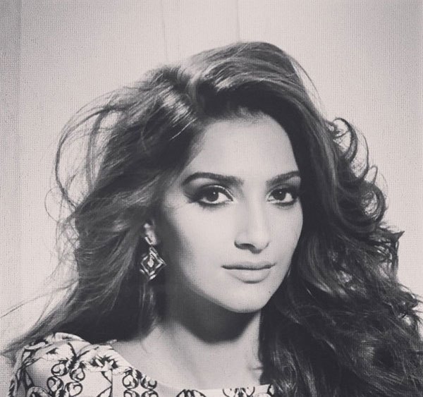 Sonam Kapoor black and white
