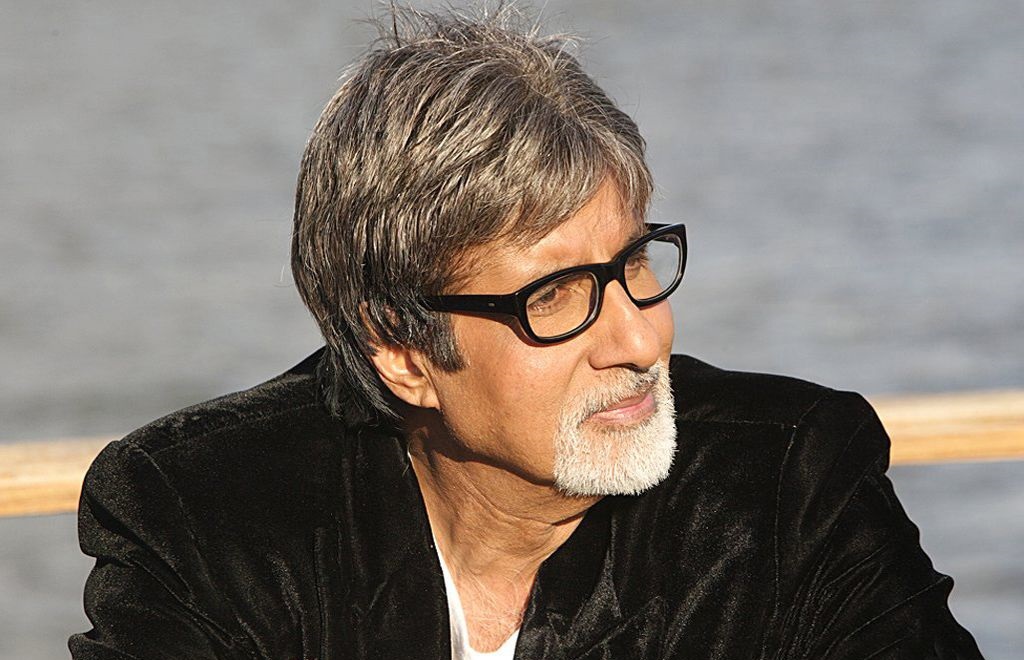 Amitabh Bachchan in black
