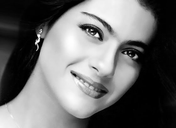 Kajol black and white