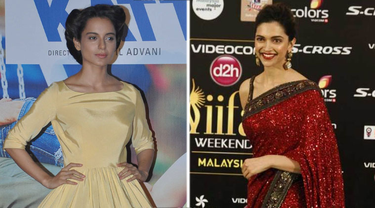 Kangana Ranaut Deepika Padukone at an event