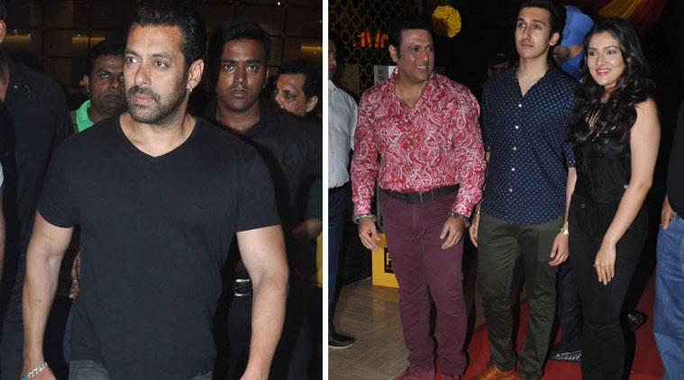 Salman Khan Govinda Tina Ahuja, At an event.