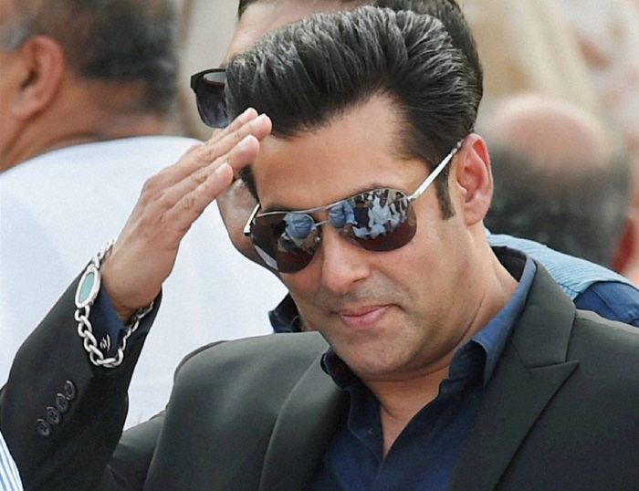 Salman Khan doing aadab