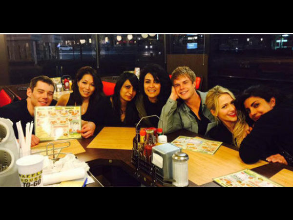 Priyanka Chopra partying with team 'Quantico' in Montreal.