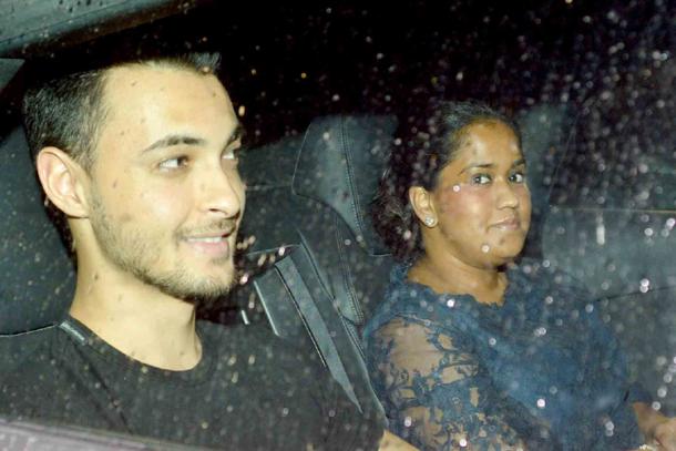 Aayush Sharma with Arpita at Priyanka Chopra's birthday bash.