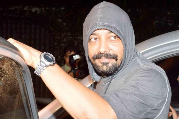 Anurag Kashyap at Priyanka Chopra's birthday bash.
