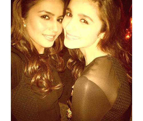 Alia Bhatt with Huma Qureshi
