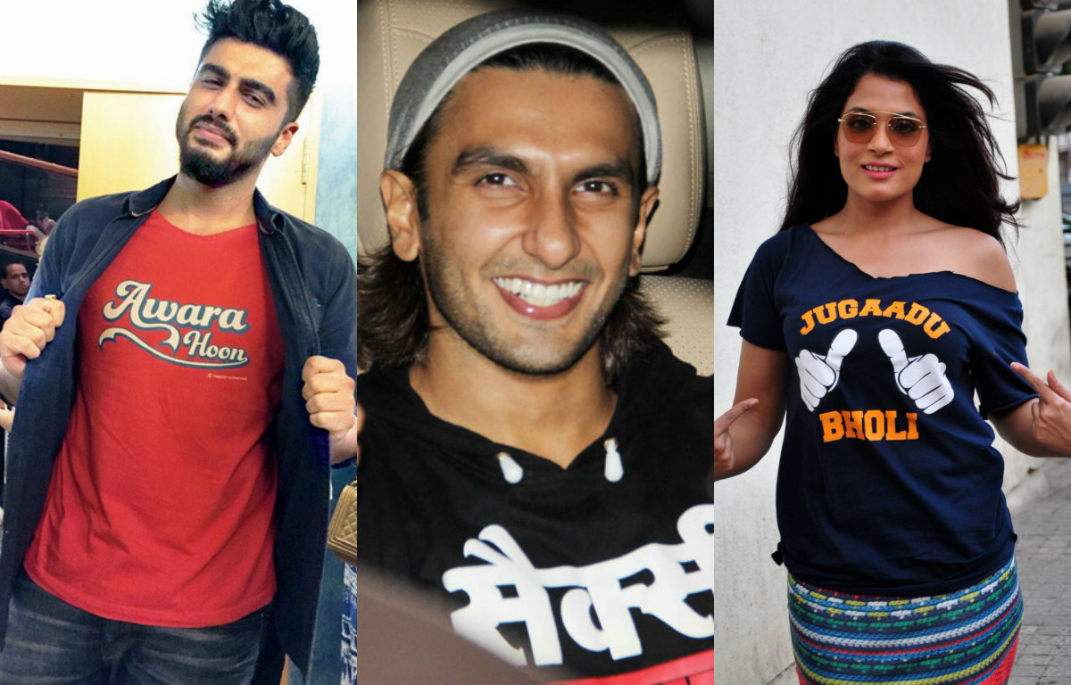 Bollywood Celebrities and their trendy T-Shirt slogans
