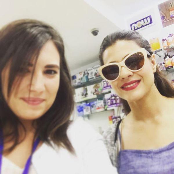 Kajol with a fan