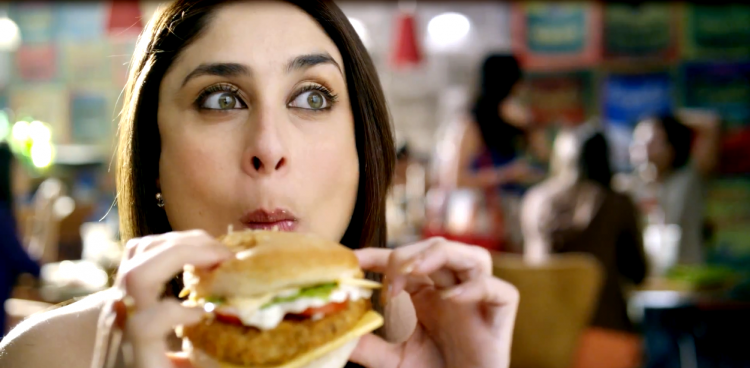 Kareena Kapoor eating
