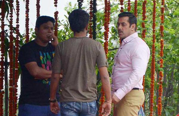 Salman Khan on the set