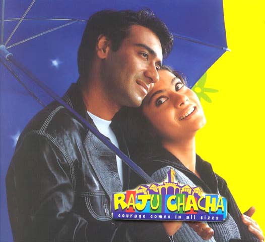 Ajay Devgn and Kajol in Raju Chacha