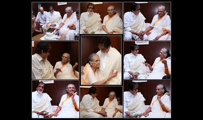 Amitabh Bachchan meets onscreen mother on her 86th birthday