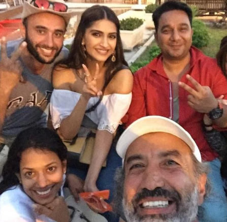 Sonam Kapoor with team