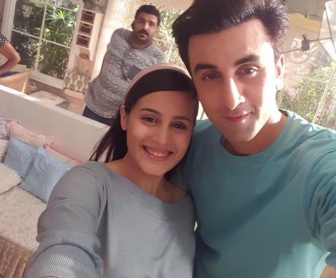 Ranbir Kapoor with a fan
