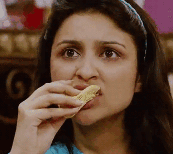 Parineeti Chopra eating