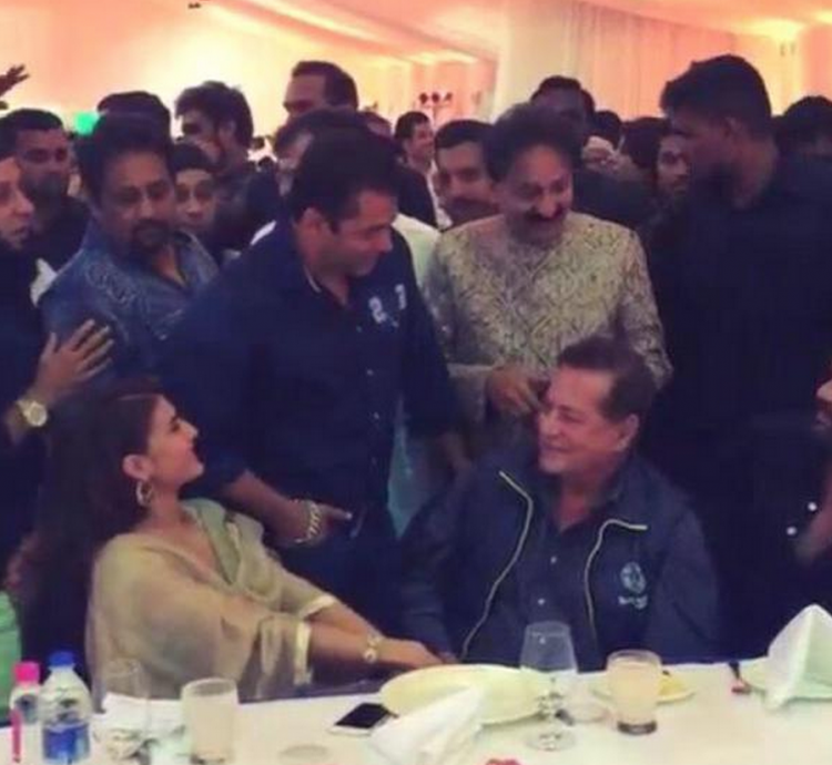 Salman and Jacqueline with Salim Khan