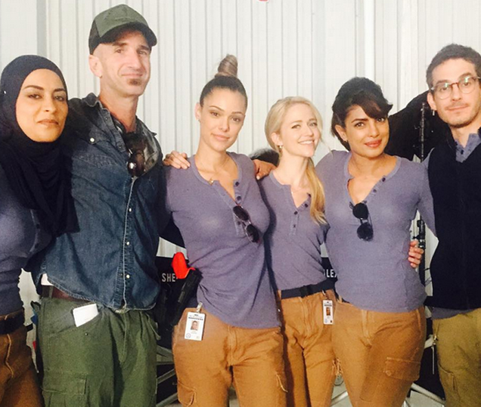 Priyanka Chopra chilling on the sets of 'Quantico'