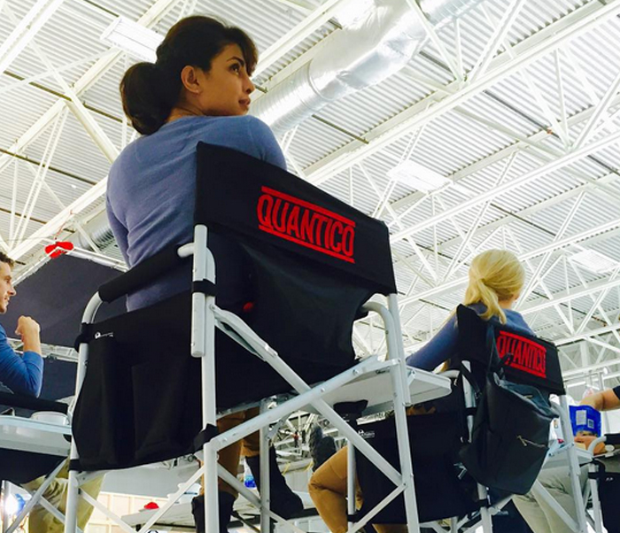 Priyanka Chopra chilling on the sets of 'Quantico'