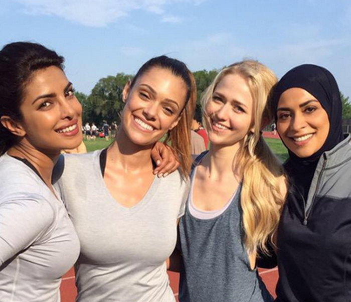 Priyanka Chopra chilling on the sets of 'Quantico'