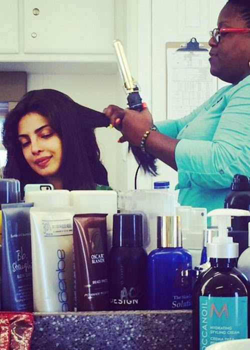 Priyanka Chopra chilling on the sets of 'Quantico'