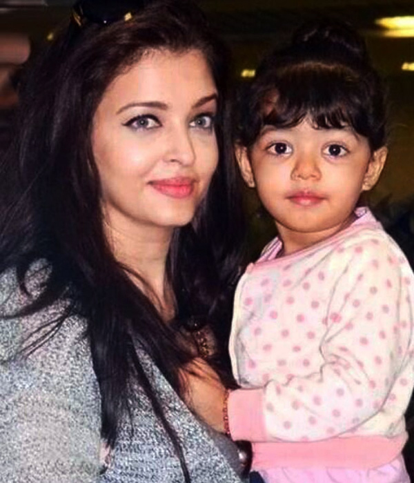 Aishwarya Rai with her darling daughter Aaradhya Bachchan.