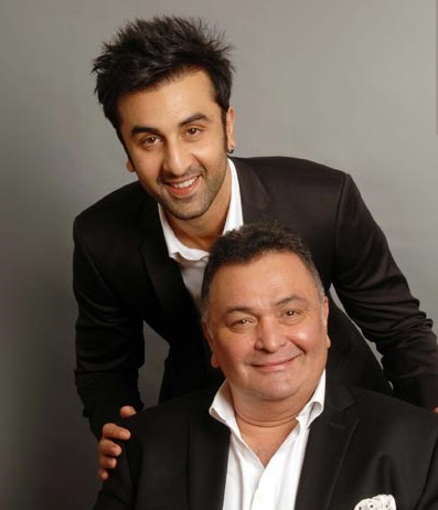 Ranbir kapoor with Rishi Kapoor