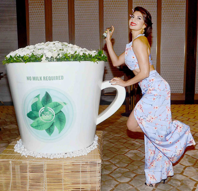 Jacqueline Fernandez endorses 'The Body Shop'.