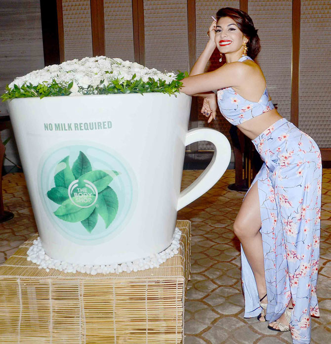 Jacqueline Fernandez endorses 'The Body Shop'.