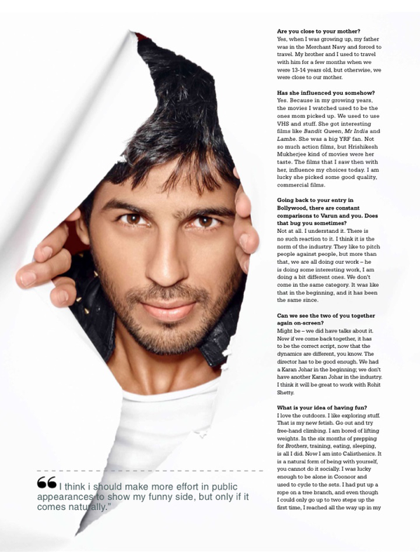 Sidharth Malhotra's photoshoot for Stardust Magazine.