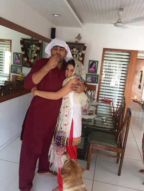 Hansika Motwani with brother