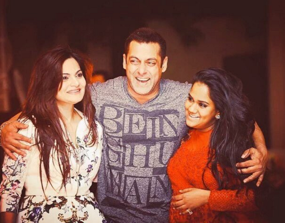 Salman Khan with Arpita and Alvira