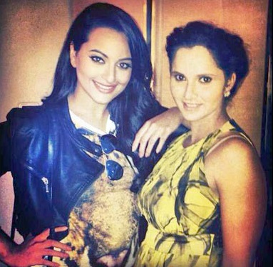Sania Mirza with Sonakshi Sinha