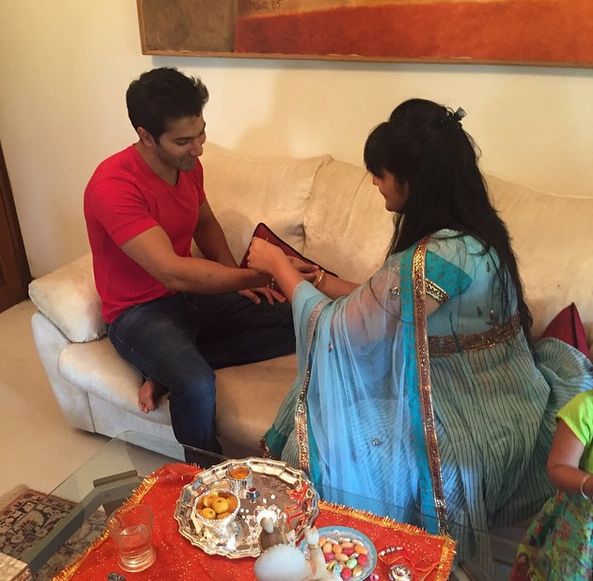 Varun Dhawan with sister