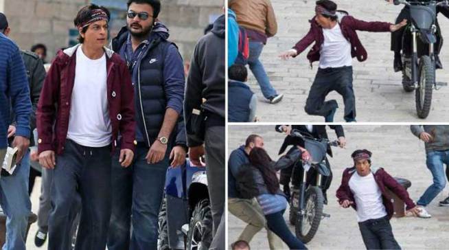 Shah Rukh Khan shooting for fan