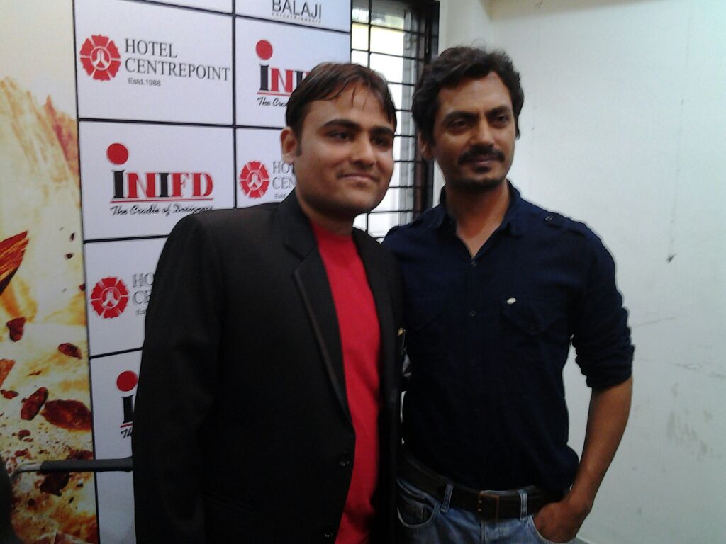Nawazuddin Siddiqui with a fan