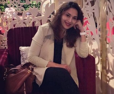 Madhuri Dixit at international airport