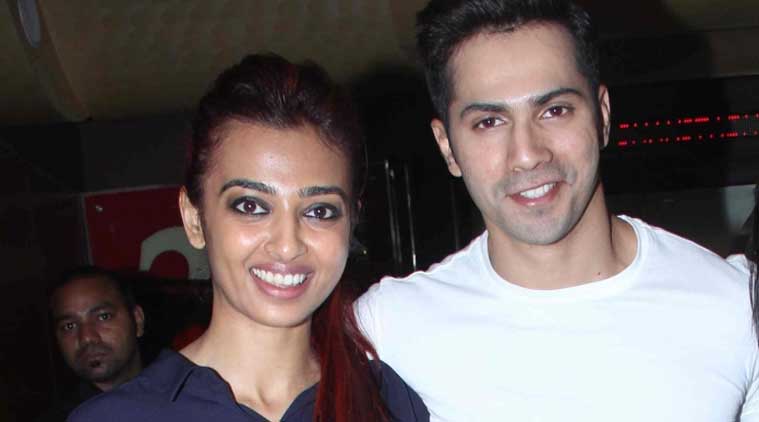 Varun Dhawan Radhika Apte at an event