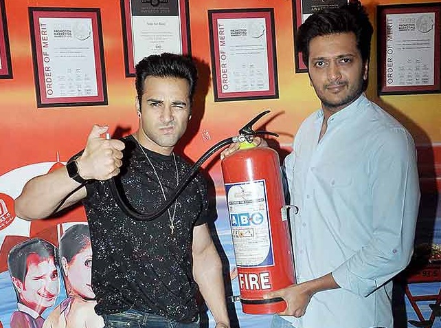 Pulkit Samrat Riteish Deshmukh at an event