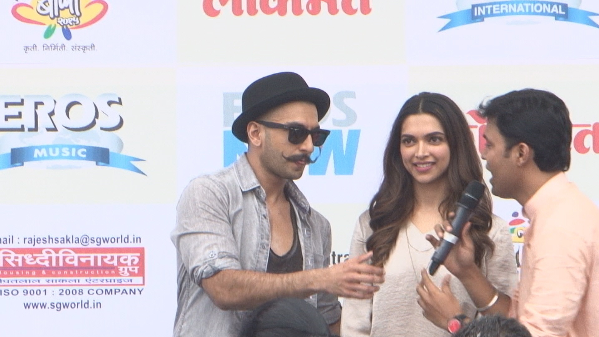 Ranveer Singh and Deepika Padukone during the song