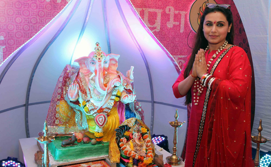Rani Mukerji conducting pooja