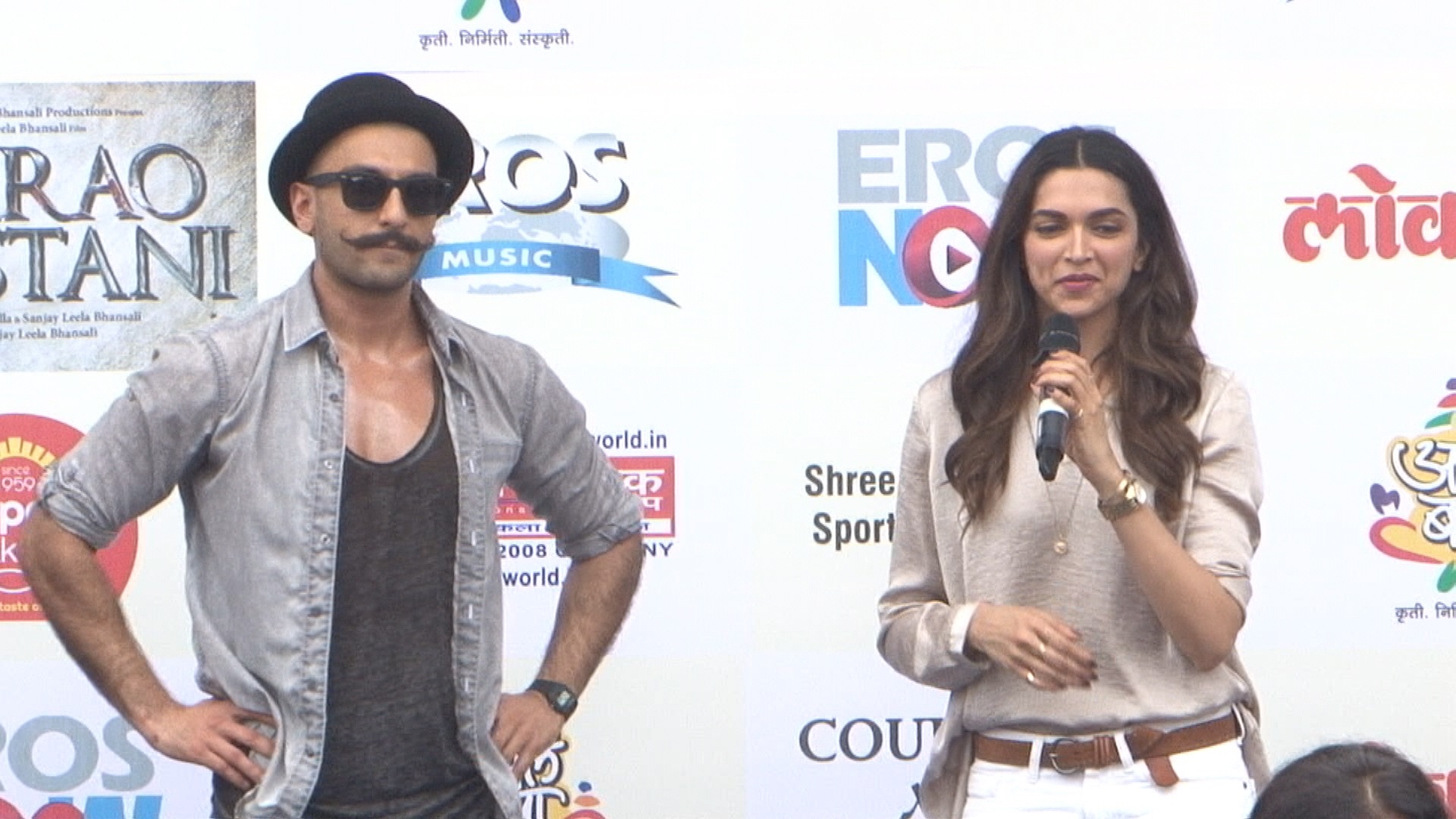 Ranveer Singh and Deepika Padukone during the song