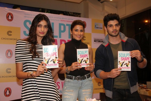 Yasmin Karachiwala with Athiya Shetty and Sooraj Pancholi