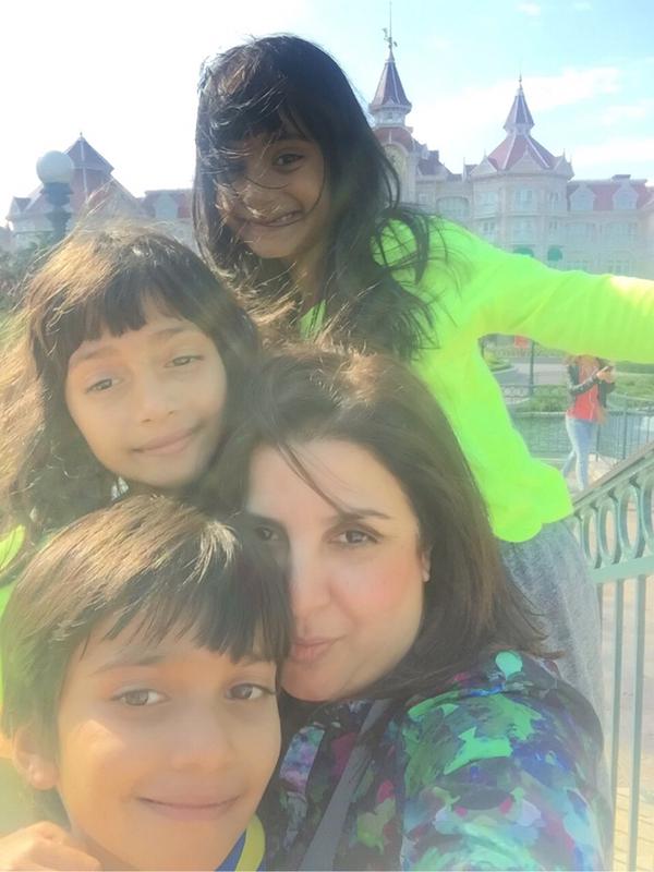 Farah Khan with her kids