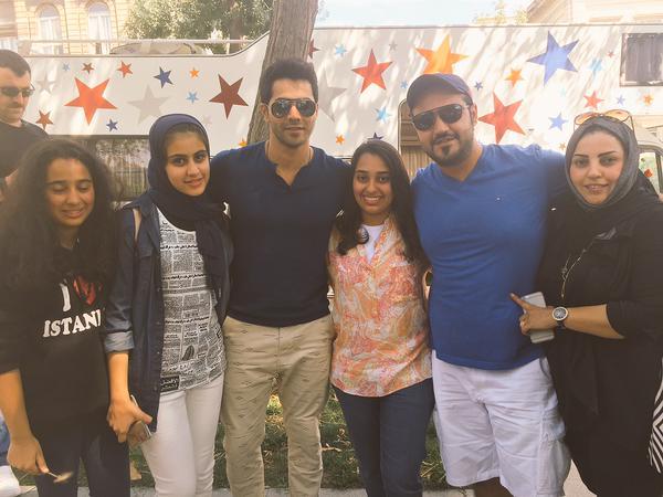 Varun Dhawan with fans
