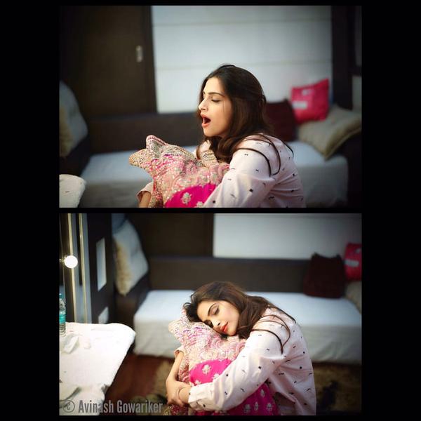 Salman Khan and Sonam Kapoor on the sets of 'Prem Ratan