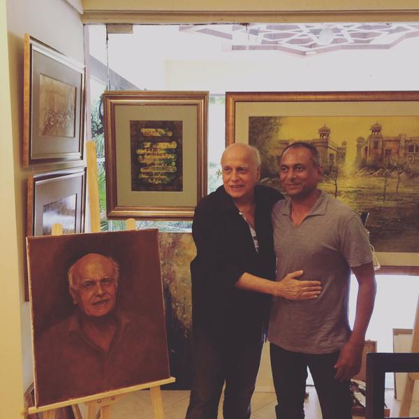 Pakistani artist paints Mahesh Bhatt's portrait