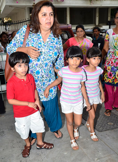 Farah Khan with her kids