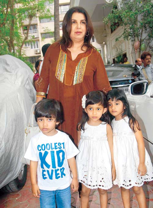 Farah Khan with her kids